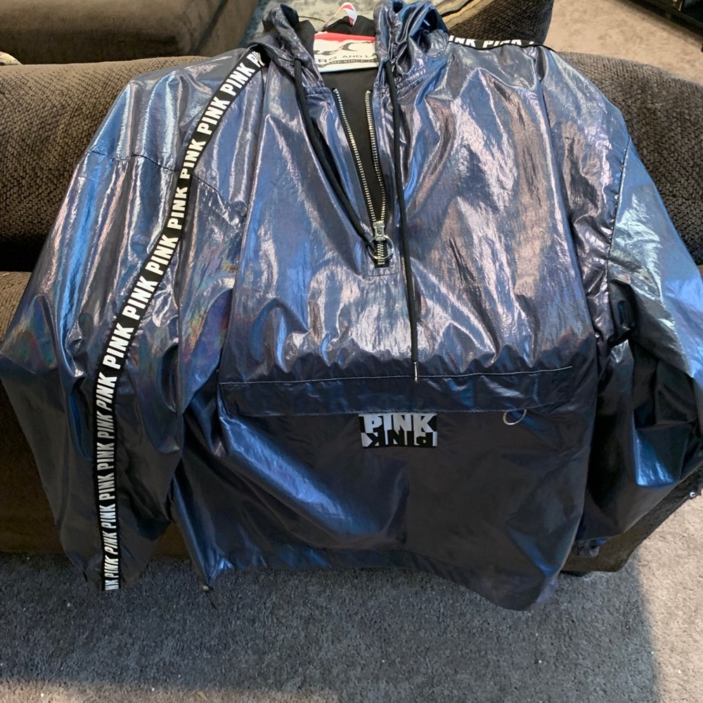 Pink brand rain jacket/ wind breaker